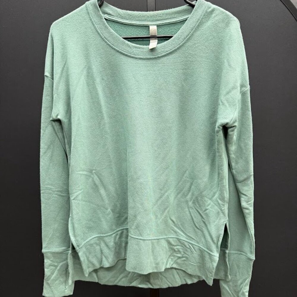 Athleta Green Crewneck Modal Oversized Sweater